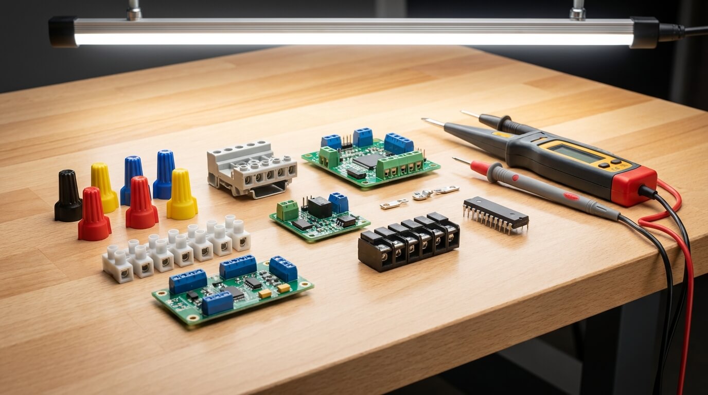 Elektrisch gereedschap in een georganiseerde werkbus