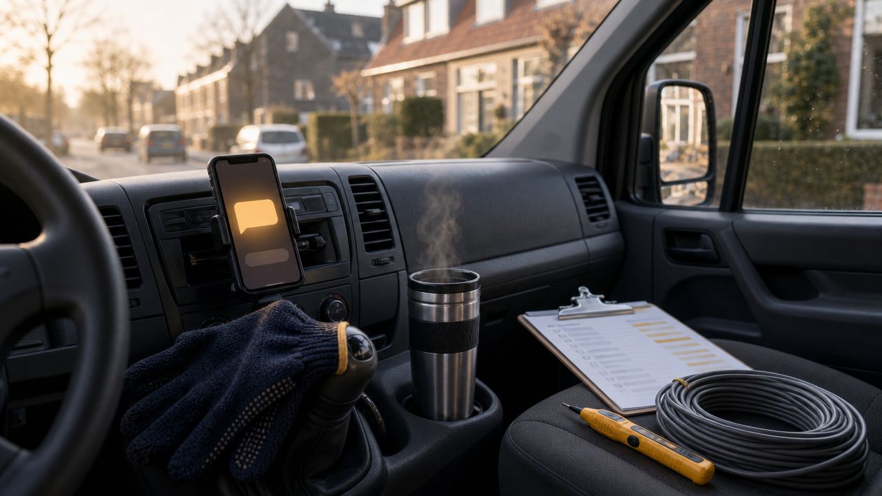 Klant-onderweg-bericht automatiseren als elektricien