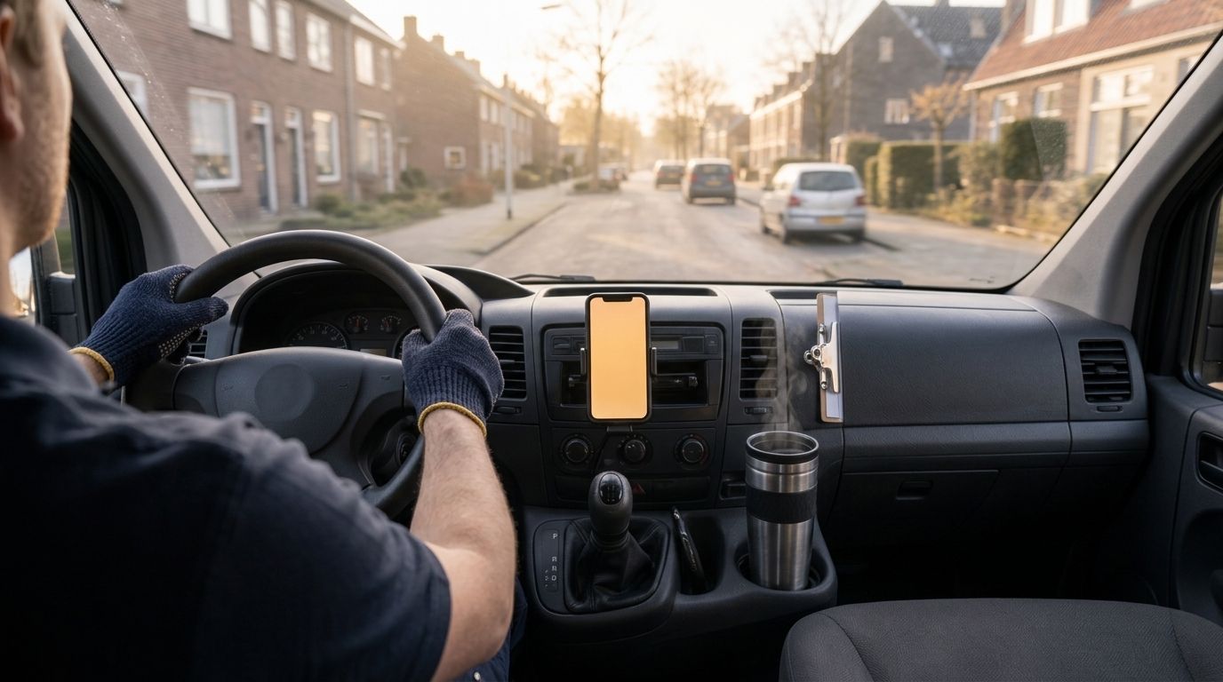 Klant-onderweg-bericht automatiseren als elektricien