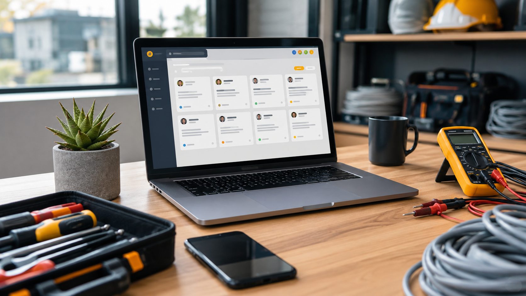 CRM dashboard voor elektriciens — klantenbestand op één plek